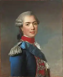 Portrait of Louis Stanislas when he was the Comte of Provence 1765/1771, unidentified location