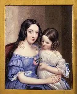 Louisa and Eliza Macardy, c.1845. Miniature on ivory, 4+7⁄16 x 6+1⁄16 in. The New-York Historical Society, New York, New York