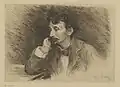 Louise Danse, Portrait de Louise Artan, peintre (1837-1890), Royal Library of Belgium