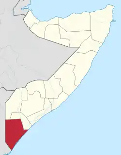 Location in Somalia.