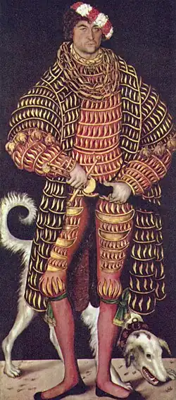 Image 36Slashing at its height: Henry IV, Duke of Saxony, c. 1514 (from History of clothing and textiles)