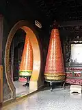 Stacks of small buddhas