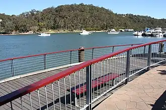 Boardwalk and Lugarno Marina on Georges River
