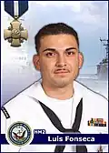 Fonseca in August 2004, during his tenure as a Hospitalman Apprentice (HA).