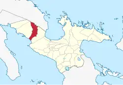 Map of Camarines Sur with Lupi highlighted