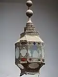 Handcrafted copper chandelier.
