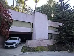 The building at 7017 Senalda Drive, The Beverly Johnson House.