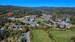 View of Lyndon Center, VT, from the southeast