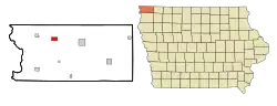 Location of Lester, Iowa