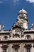 The City Hall, pediment and belfry