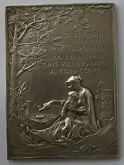 Vin Mariani medal by Louis-Oscar Roty