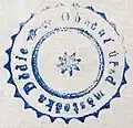Stamp. Dědice Municipal Office (year 1887)