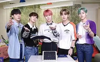 MCND on ARATV in 2020 L–R: Castle J, Bic, Win, Huijun, Minjae