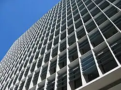 Detail of north facade of Gustavo Capanema Palace