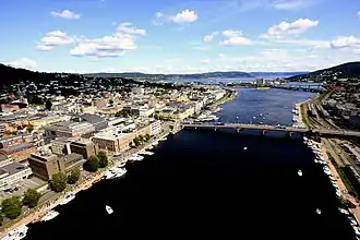 Union Brygge area along the Drammenselva