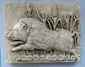 Plaster with boar relief, Ctesiphon, Iraq, Sassanid period, 6th or 7th century