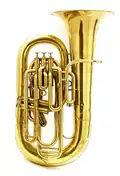 Photograph of a British F tuba