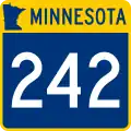 Trunk Highway 242 marker