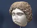 Amazon head of Mattei type, Roman copy from Greek original by Phidias from Hadrian's Villa (cryptoporticus between stadium and libraries), in Parian marble.[44][45]