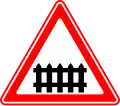 Level crossing with barrier or gate