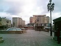 Four Seasons Hotel Moscow under construction facing Manezhnaya Square, 2008