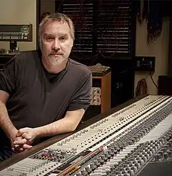 Wojewoda at the console at Revolution Recorders, Toronto