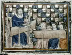 William lecturing his students.[22]