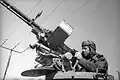 A&nbsp;Soviet G-5-class motor torpedo boat armed with the DShK machine gun on the MTU-2 ring mount, 1944
