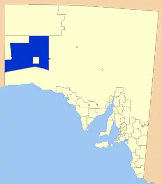 Location of the Maralinga Tjarutja Council