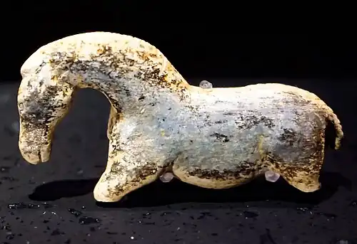 Wild horse from the Vogelherd cave, Germany, c.&nbsp;33–35,000&nbsp;BP