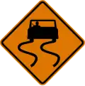 CW8-5 Slippery when wet ahead