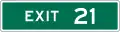 E1-5P 1 or 2 Digit Exit Number (plaque)