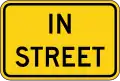 W16-1aP In Street (plaque)