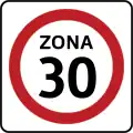 SR-40: 30 km/h zone