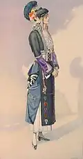 Traditional dress of a woman from the Roumlouki, by Nicolas Sperling