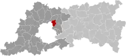 Location of Machelen in Flemish Brabant