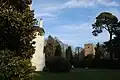 The proximity of St. Michael's and All Angels Church to the house.