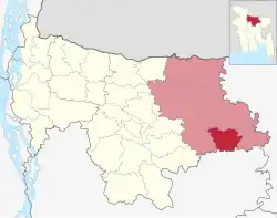 Location of Madan