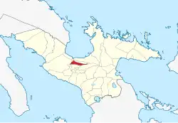 Map of Camarines Sur with Magarao highlighted