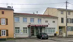 The town hall and post office in Magnières
