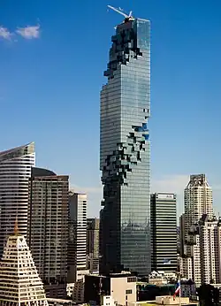 The MahaNakhon tower in the Bang Rak District.