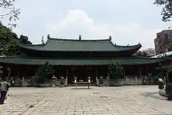 Early Qing dynasty (1644-1912) Daxiong Baodian of Hoi Tong Monastery in Guangzhou, Guangdong, China. Built in 1666.