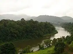 Mahaweli river flowing through Gampola