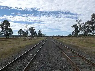 Lane Road crossing, Main Line railway, 2015