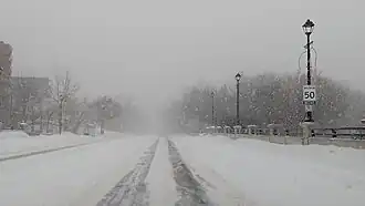 Reduced visibility in Brampton, Ontario