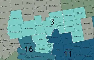 Map of Maine's 3rd State Senate district