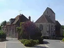 Town hall and church of St. Lucien