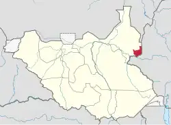 Location in South Sudan