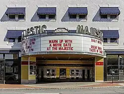 The marquee outside the Majestic Theater