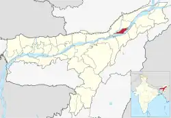 Location in Assam